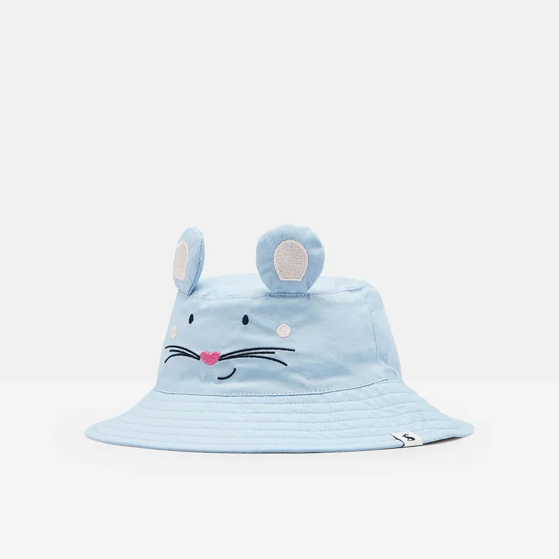 Joules Brit Character Sun Hat - Blue Mouse-3